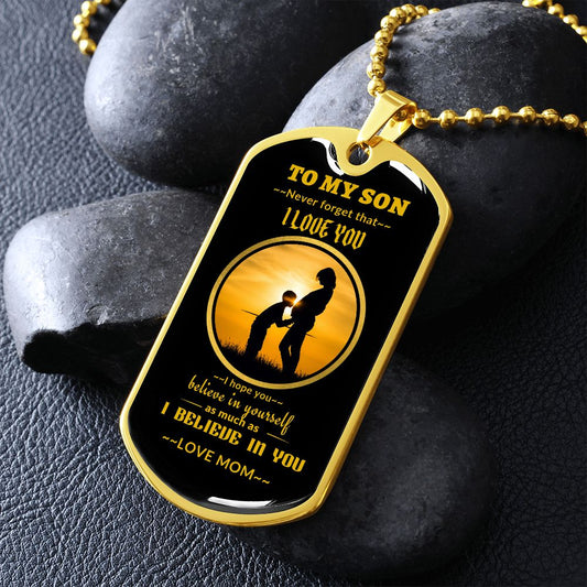 Dog Tag | Show Him Love | To My Son Love Mom