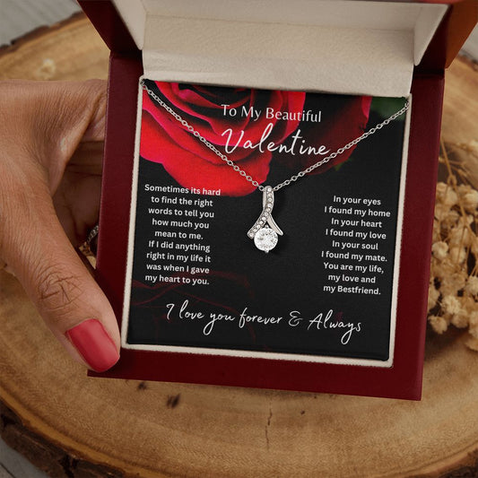 To My Valentine | I Love You Forever & Always | Alluring Beauty Necklace