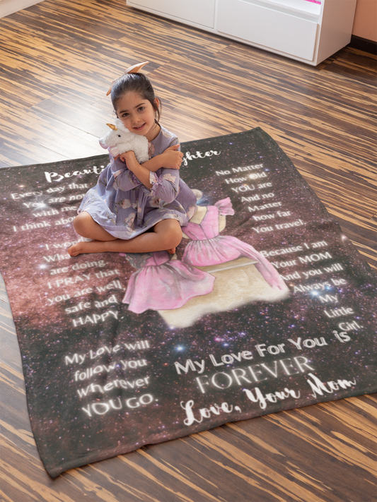 My Beautiful Daughter Blanket | VPS Cozy Plush Fleece Blanket - 30x40